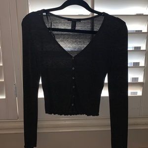 Cute forever 21 button up crop top